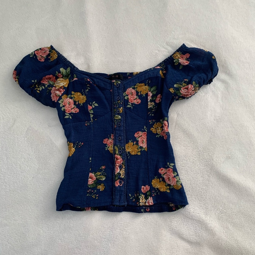 Blue Floral Shirt